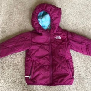 Northface girls jacket, reversible.